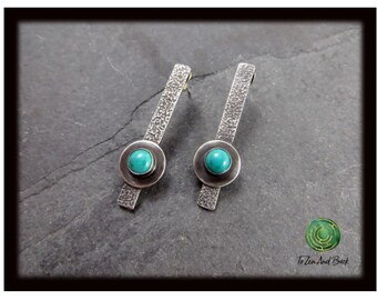 Turquoise Earrings Sterling Silver Earrings Post Earrings Everyday Earrings