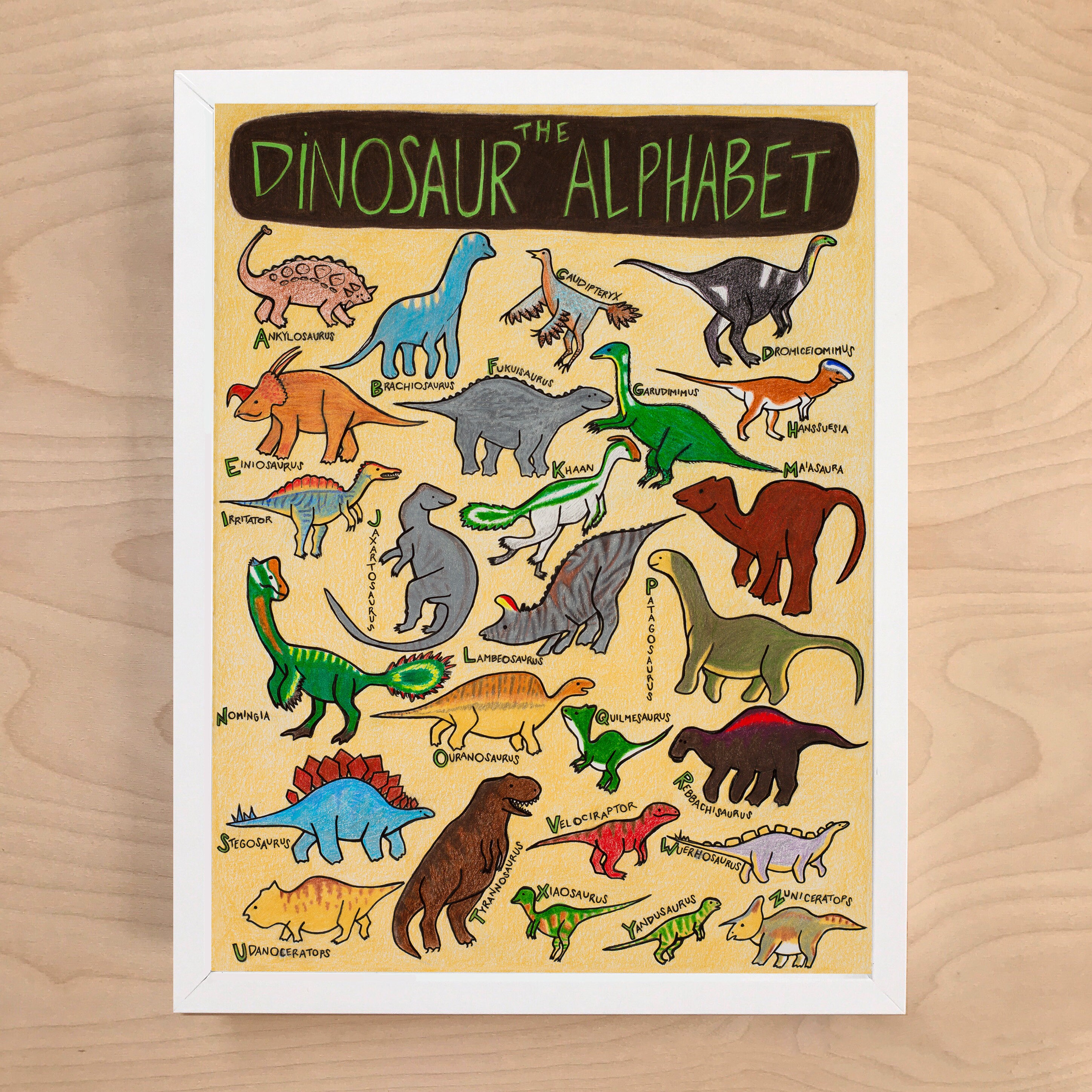 Dinosaur Alphabet Print dinosaur print dinosaur art