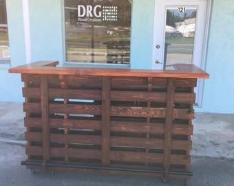 The Bartender ~ Pallet Bar / Tiki Bar ~ The Most Incredible True Pallet/Tiki Bar You Can Buy.