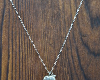 Hill Tribe and Sterling Silver Elephant Charm Necklace