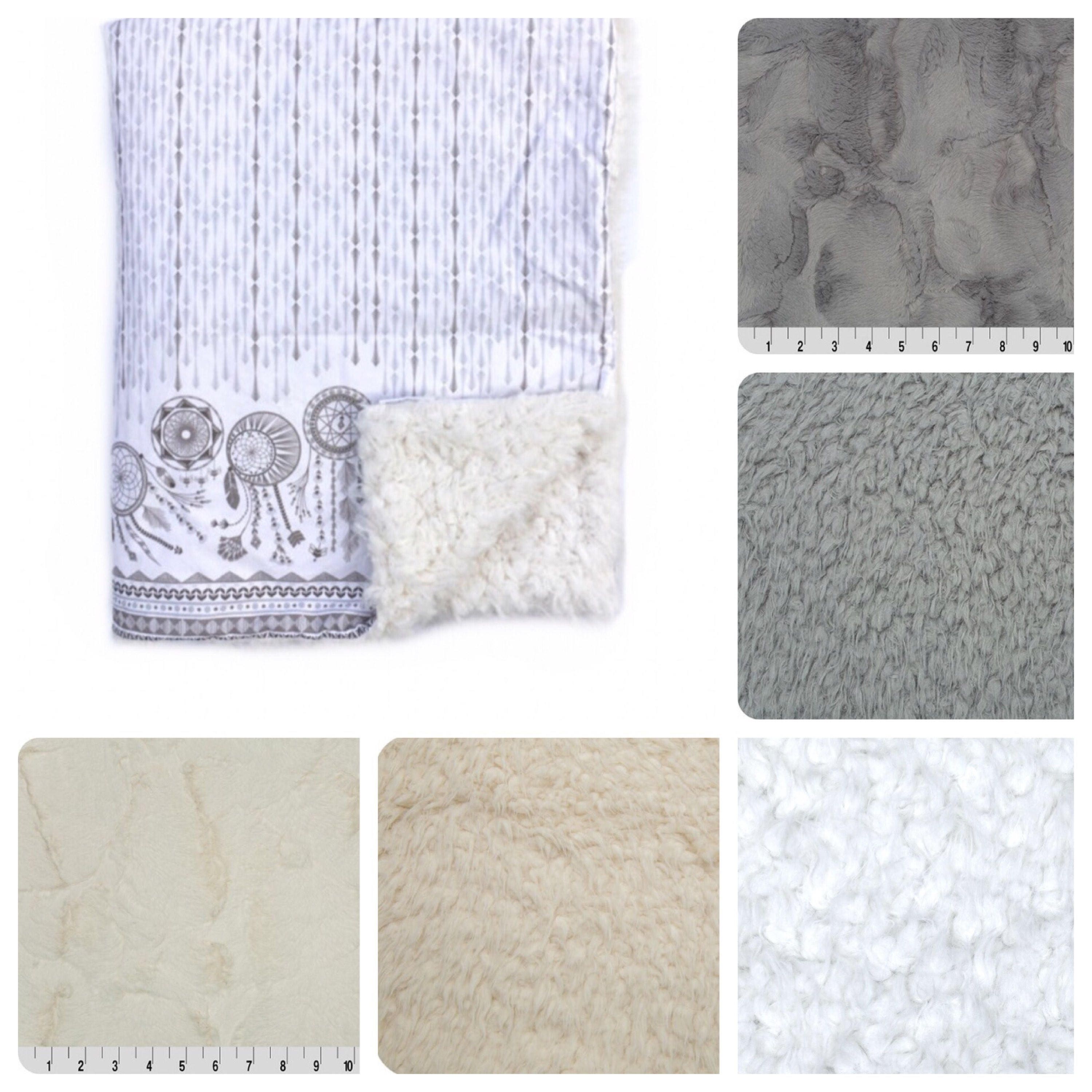 Fur Baby Blanket DREAMCATCHER llama fur blanket minky