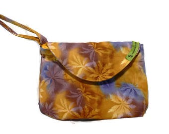The Emily Clutch Purse - Yellow Purple Leaf