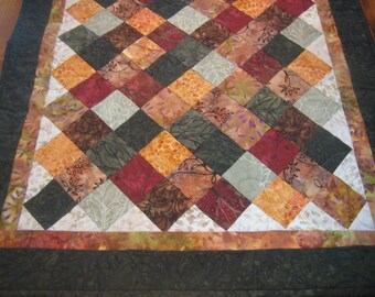 Harvest Batik Quilted Table Runner