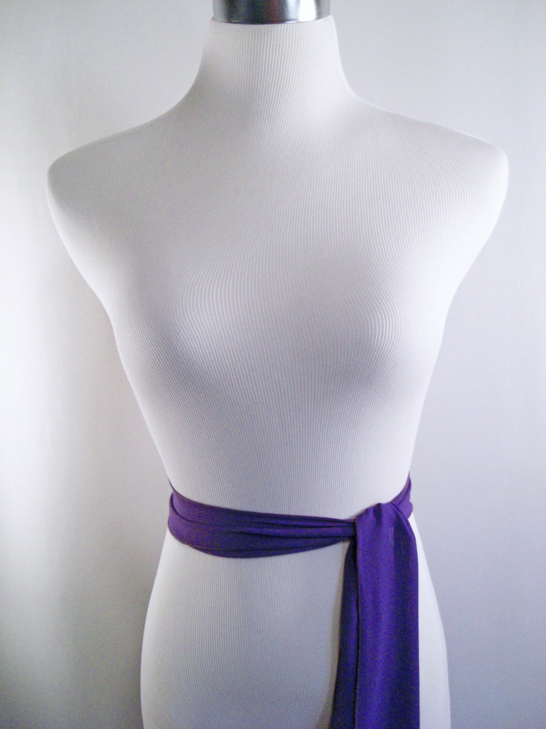 Wedding Sash Royal Purple Chiffon Sash Long Sash Belt Tie