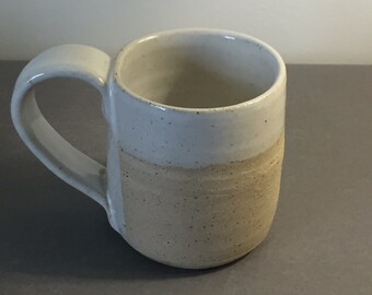 Mug white glaze on flecked Stoneware ceramic