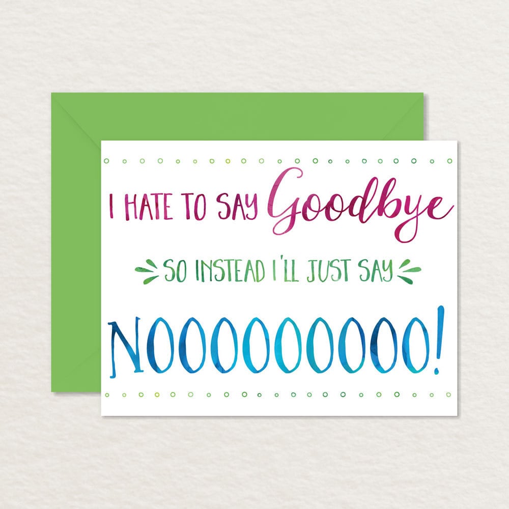 New 44 Downloadable Farewell Card