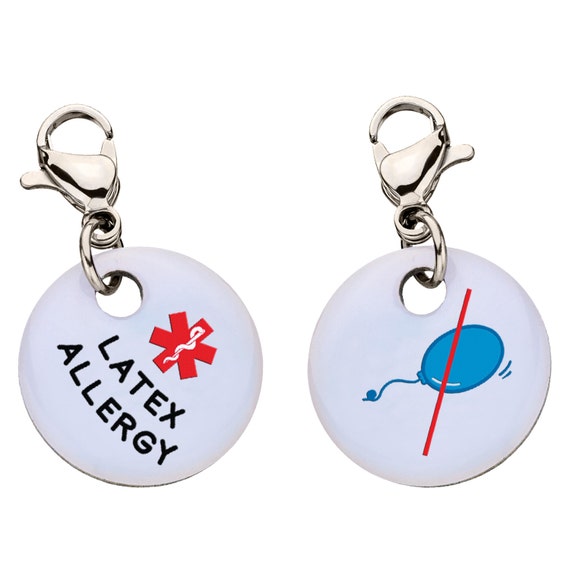 Latex Allergy Medical Alert Bracelet Charm Medical ID Large