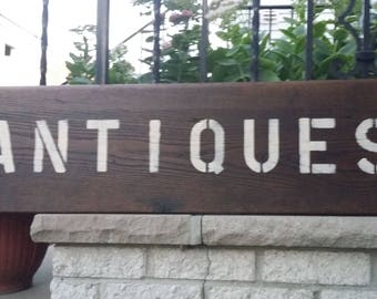 Vintage Antiques Sign