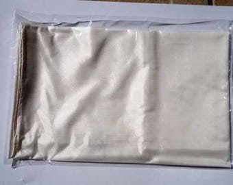 Scarf 90x90cm silk pongee 5, rolled by hand, ready to paint
