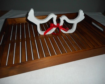 Wedding collection tray with a pair of doves
