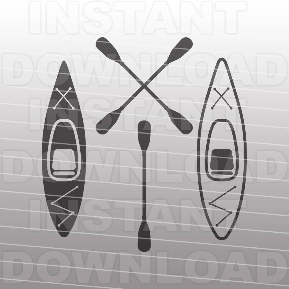 Kayak Fishing Svg - Layered SVG Cut File