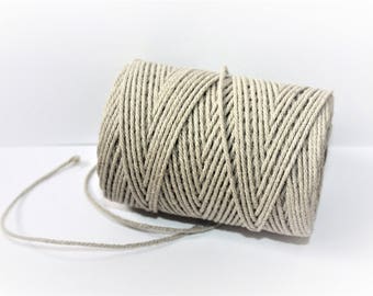 2.2 mm of Elegant Linen Rope - Natural Color = 1 Spool = 110 Yards = 100 Meters