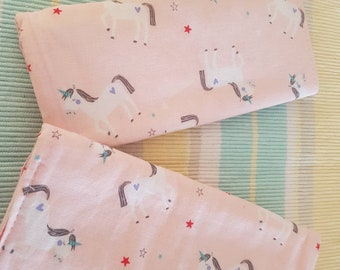 Reversible ErgoBaby carrier strap covers/ teething pads/ dribble pads unicorn