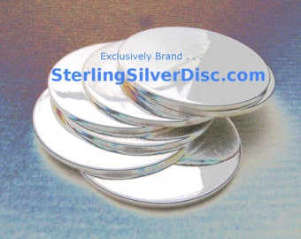 Bulk 50 Blanks 1/2 Inch 24 Gauge STERLING SILVER DISCS Hand Stamping Disks Metal Circles Blank Rounds