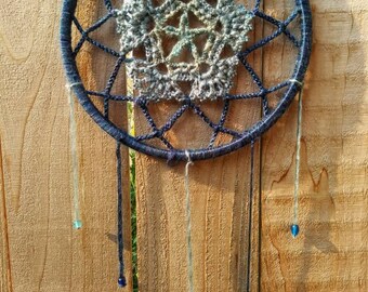 Sea Spray Dreamcatcher, Crocheted Dreamcatcher