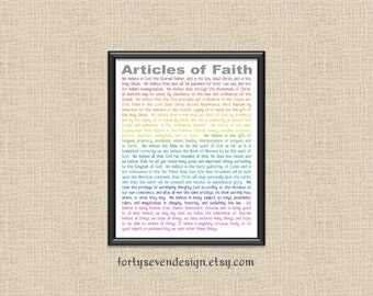 13 article of faith | Etsy