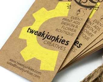 500 custom kraft tags, custom die cut kraft tags, brown hang tags, kraft hang tags