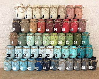Painted Quart Mason Jars 50 Colors To Choose From