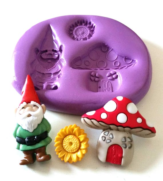 GNOME GARDEN Silicone Mold Mould Food Safe Clay Fimo Resin