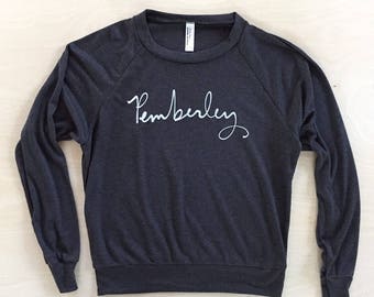 Lightweight Slouchy Sweatshirt - Pemberley - Jane Austen - Mr. Darcy