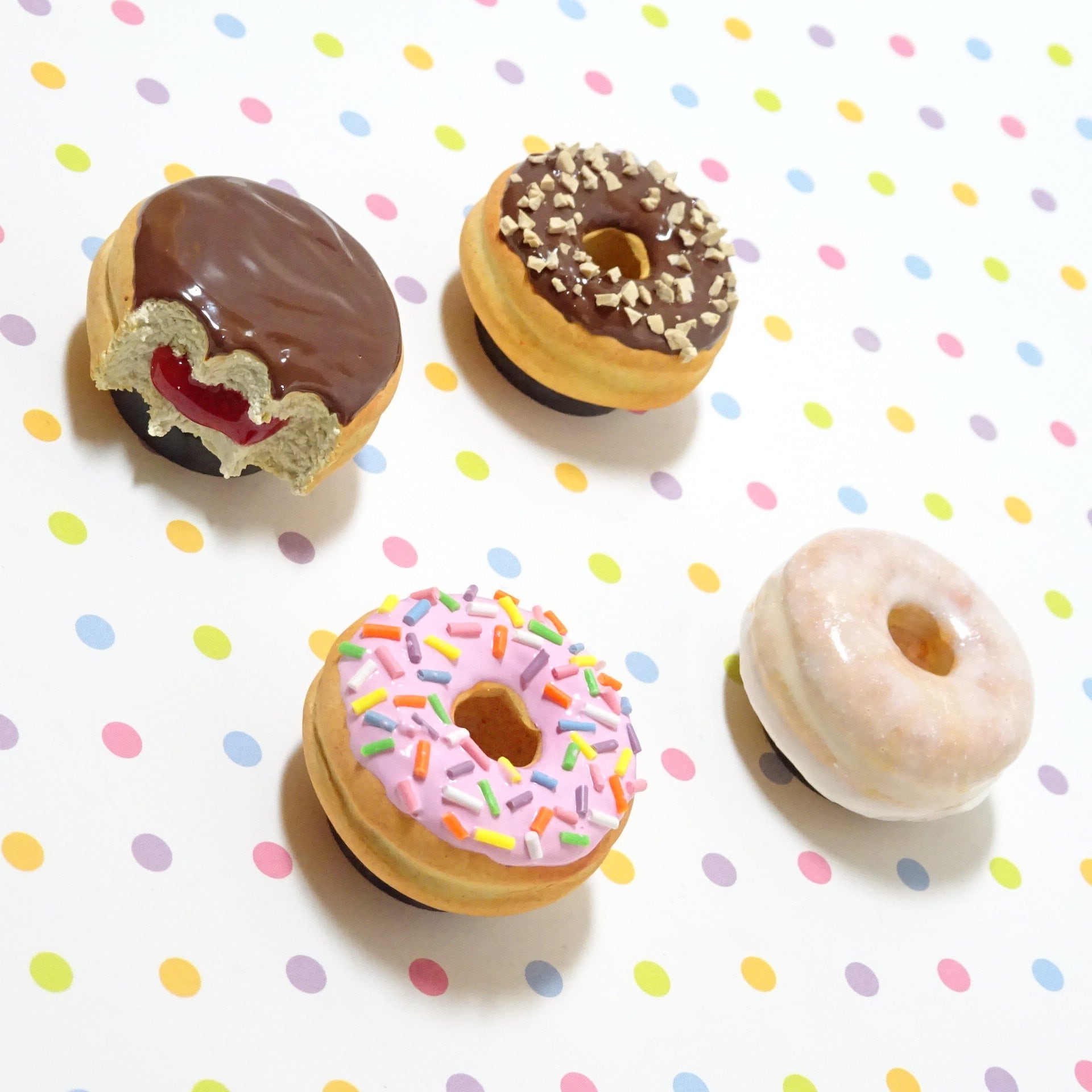 Donut Magnets 4pc Donuts Magnets Kawaii Gift Gift for