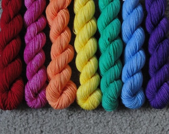 Over the Rainbow Merino/Nylon Sock Mini Skein Set