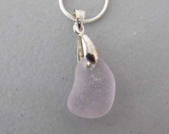 Mothers Day Sale Lavender Beach Glass Pendant, Purple Sea Glass Jewelry, Beach Glass Jewelry, Seaglass Necklace