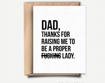 Funny Fathers Day Card Funny Fathers Day Gift from Daughter Funny Father's Day Gift Ideas for Dad Birthday Card from Daughter Dad Card