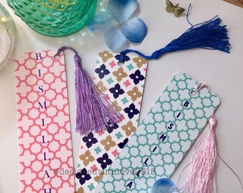 Special offer 3 Bookmarks with multicolour geometric patterns