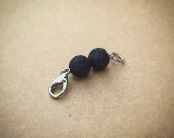 Black Lava Bead Essential Oil Diffuse Necklace Attachment Extender - Silver Tone - Diffuse Jewelry - The Oily Amulet