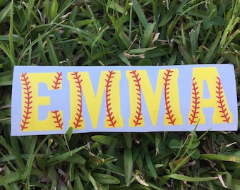 Softball Helmet Decal, Personalized Softball Helmet Decal, Helmet Decal, Softball Sticker, Helmet Name Decal