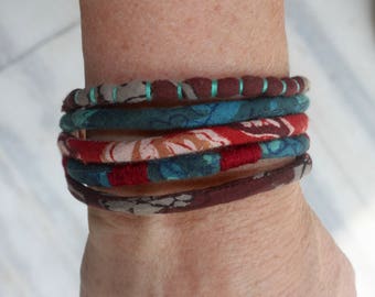 Handmade Artisan Fabric Bracelet
