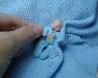 Ooak doll, one of a kind doll, handmade baby boy, dollhouse,polymer clay, handsculpt art doll, artist Doll