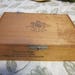 Vtg Wood Locking Cigar Box Tongue Groove Corners 8 by 5 1/4 by 2 1/4 Inch Cuesta Rey Tampa Florida Held 25 Cigars Originally Made USA