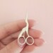 Lasercut brooch bird scissors | GOLDEN MIRROR acrylate pin