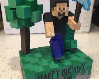 Minecraft custom cake topper