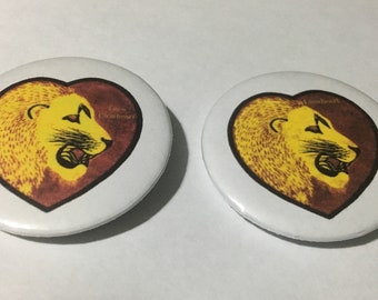 Kate Bush Lionheart pin badges. 45mm