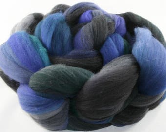 Hand Dyed roving - Superwash Targhee wool spinning fiber