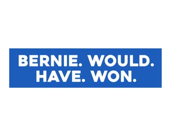 Political Bumper Sticker Decal - Bernie Would Have Won - FREE SHIPPING