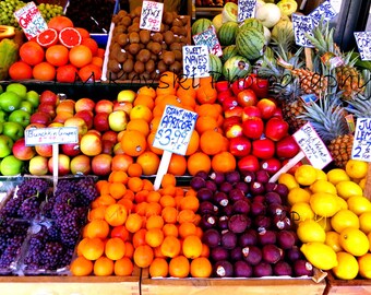Fine Art Photograph of Pike Place Market Seattle Washington, fruit stand home decor wall art photo Pacific Northwest, 5x7 8x10 11x14 16x20