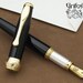 Handcrafted Fountain Pen Black Resin & Silver 925 Grip Made in Italy