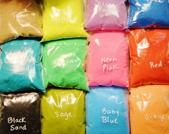 Bag of Sand - Lots of Colors to choose from - 5 oz bag. Amount needed for small terrariums - DIY - Build-a-Terrarium