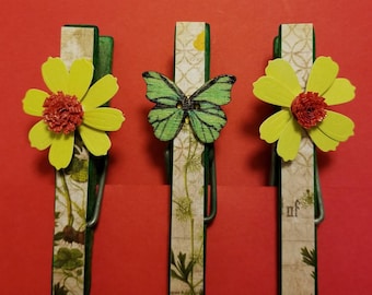 Decorative Clothespin Magnets