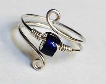 Mood Ring Mood Jewelry Mood Bead Ring Sterling Silver Ring