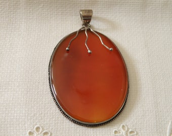 Sterling Silver Carnelian Pendant