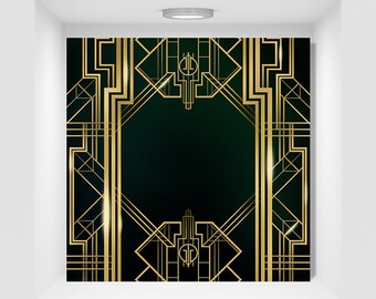 Great Gatsby Background Digital Banner Flyer & PSD 10x10inches