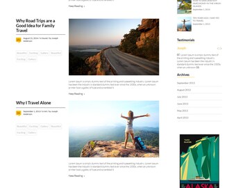 Travel Blog, Travel Blog Design, Custom Blog Design, WordPress Blog Theme, Blogging Templates, WordPress Blog Website, Blogging Website