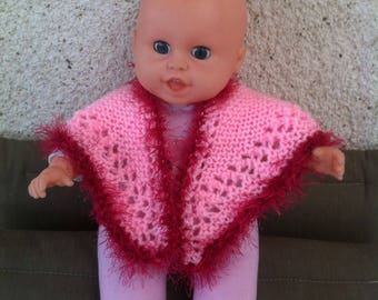 Shawl pink doll 30cm