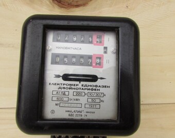 Old electrometer - Vintage double electrometer - Double phase electrometer - Electrometer