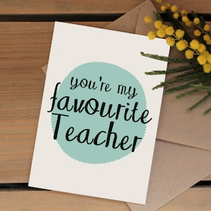 Goodbye teacher card | Etsy